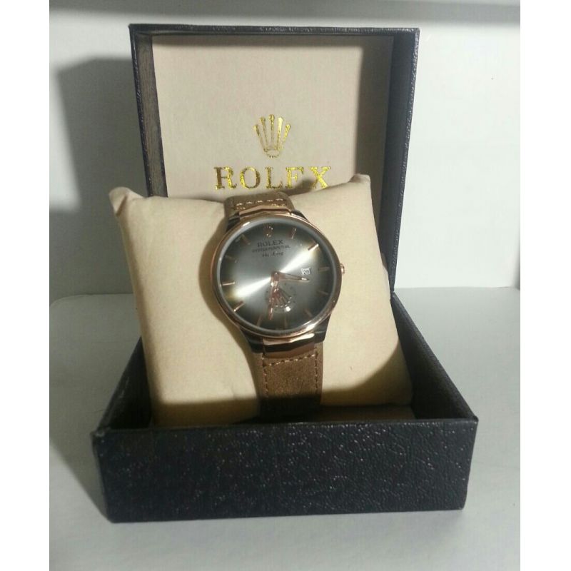 Latest Rolex Leather Watch For Mens